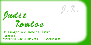 judit komlos business card