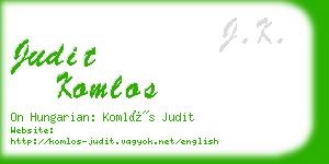 judit komlos business card